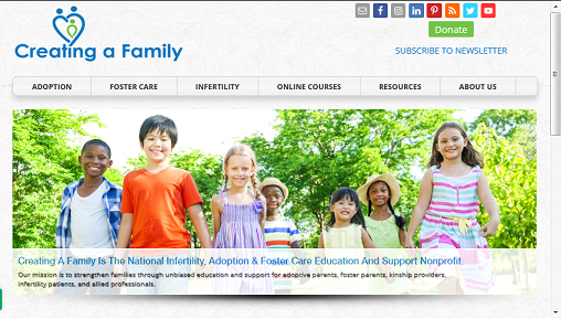 Creating Family - adoption agency website